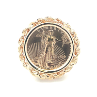 14k 1/10oz 22k Gold Eagle Coin Ring 
