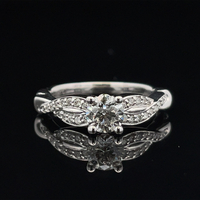  GIA Certified 14k Diamond Engagement Ring 0.65tdw