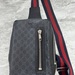 Men's Gucci GG Supreme Web Belt Crossbody Bag w/ Entrupy