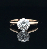  IGI Certified 14k Diamond Solitaire Engagement Ring ~1.55ct