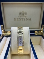 Beautiful Ladies Solid 18k Festina F320-B22D Quartz Wristwatch 