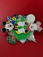 2009 Disney Mickey & Minnie Mouse 4 Park Spinner Pin