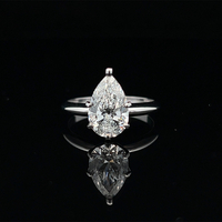  14k Lab-Grown Diamond Solitaire Engagement Ring 2.08ct 