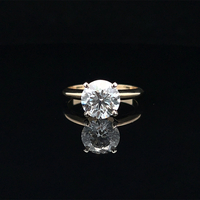  14k Lab-Grown Diamond Solitaire Engagement Ring 2.20ct 