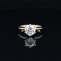  14k Lab-Grown Diamond Solitaire Engagement Ring 1.51ct 