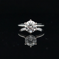  14k Lab-Grown Diamond Solitaire Engagement Ring 1.51ct 