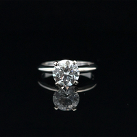  14k Lab-Grown Diamond Solitaire Engagement Ring 1.58ct 