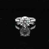  14k Lab-Grown Diamond Solitaire Engagement Ring 2.10ct 