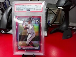 2024 Bowman Chrome 1st Jose Perdomo SSP Red Refractor #2/5 PSA Gem Mint 10