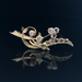  14k Rose-Cut Diamond Brooch E0.50tdw 