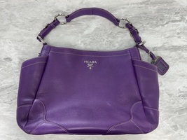 Ladies' Prada Petunia Vitello Daino Pocket Tote Bag with Entrupy 