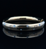  Stunning Tiffany & Co 18k Diamond Bangle Bracelet 48.5g 