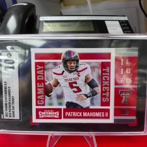 Panini Contenders Game Day Ticket Patrick Mahomes Graded SGC Gem Mint 10