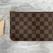 Ladies' Louis Vuitton Neverfull Pochette PM Damier Ebene Entrupy Verified 