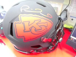 Under Armour Patrick Mahomes Black Full Size Signed Helmet W/ Beckett Cert