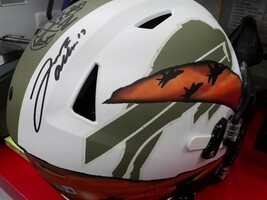 Riddell Speedflex Josh Allen USN  Autographed Helmet #1/1 Custom W/ Beckett Cert