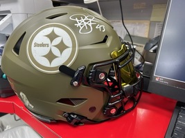 Riddell Speedflex Salute To Service Troy Polamalu Signed Helmet W/ Beckett Cert