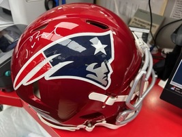 Riddell Speed Tom Brady Autographed Helmet "Candy Apple Red" W/ Fanatics Cert