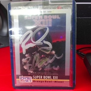 1990 Pro Set Rocky Bleier Signed Card Superbowl Card