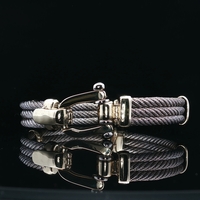  14k Gold Two Tone Bangle Bracelet 