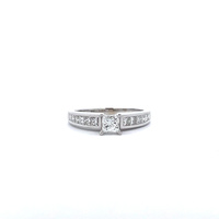  14k Diamond Princess Engagement Ring 1.00tdw