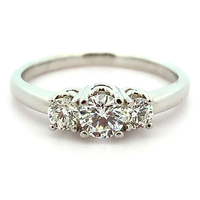 Platinum 3-Stone Diamond Engagement Ring 0.68tdw