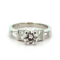 Platinum Diamond Engagement Ring 1.00tdw