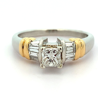 Platinum & 18k Diamond Engagement Ring 0.45tdw
