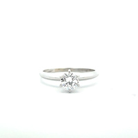  14k Diamond Solitaire Engagement Ring 0.66ct