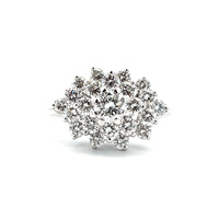  Beautiful 14k Diamond Cluster Ring 1.00tdw
