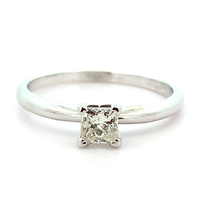  14k Princess Diamond Solitaire Engagement Ring 0.38ct