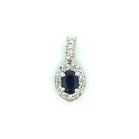  14k Sapphire & Diamond Pendant