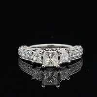  14k Vera Wang Love Collection Diamond and Sapphire Engagement Ring 