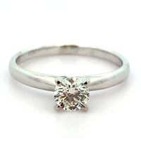  14k Natural Diamond Solitaire Engagement Ring 0.46ct