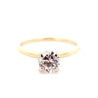 14k Natural Diamond Solitaire Engagement Ring 0.97ct