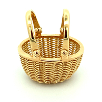  14k Gold American Scrimshaw Basket