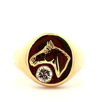  18k Horse Diamond Ring 0.25ctw